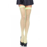 Cuisses résille en nylon néon