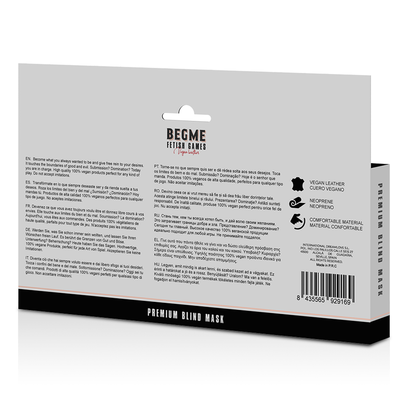 Masque aveugle premium édition rouge avec doublure en néoprène