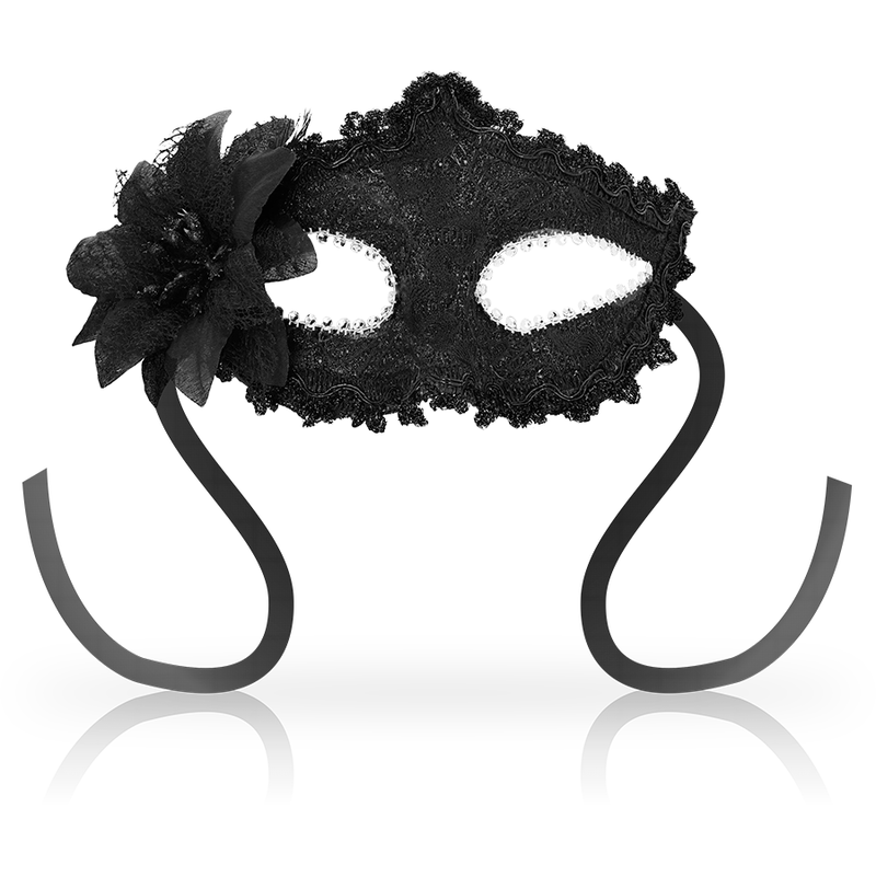 Masques antizaz fleur côté style vénitien - noir