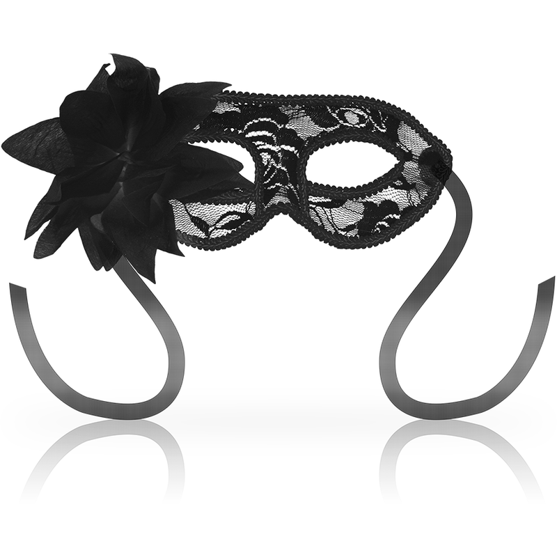 Masques masques dentelles noires et fleurs