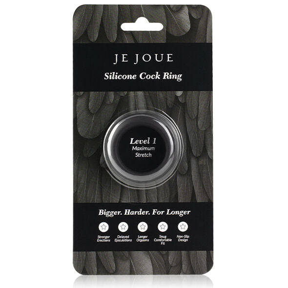 Anneau pénial en silicone  extension maximale - noir