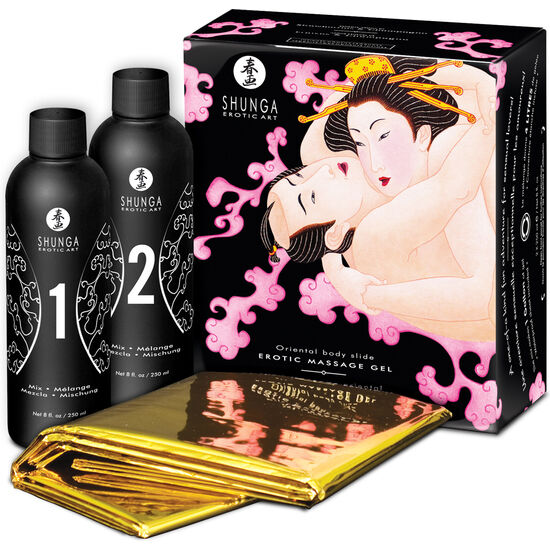 Gel de massage érotique oriental corps à corps fraises et cava