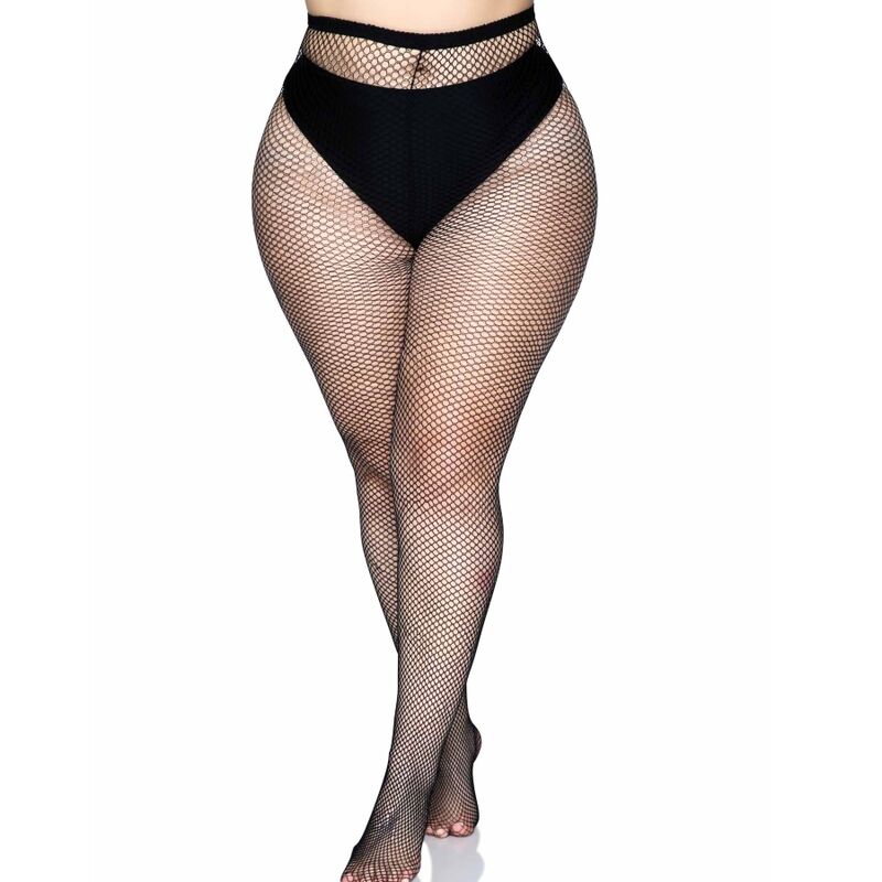 Collants couture arrière - noir grande taille