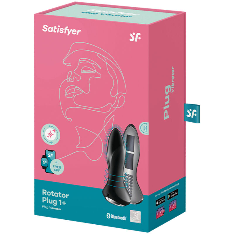 Rotator plug 1+ plug vibrador app rojo