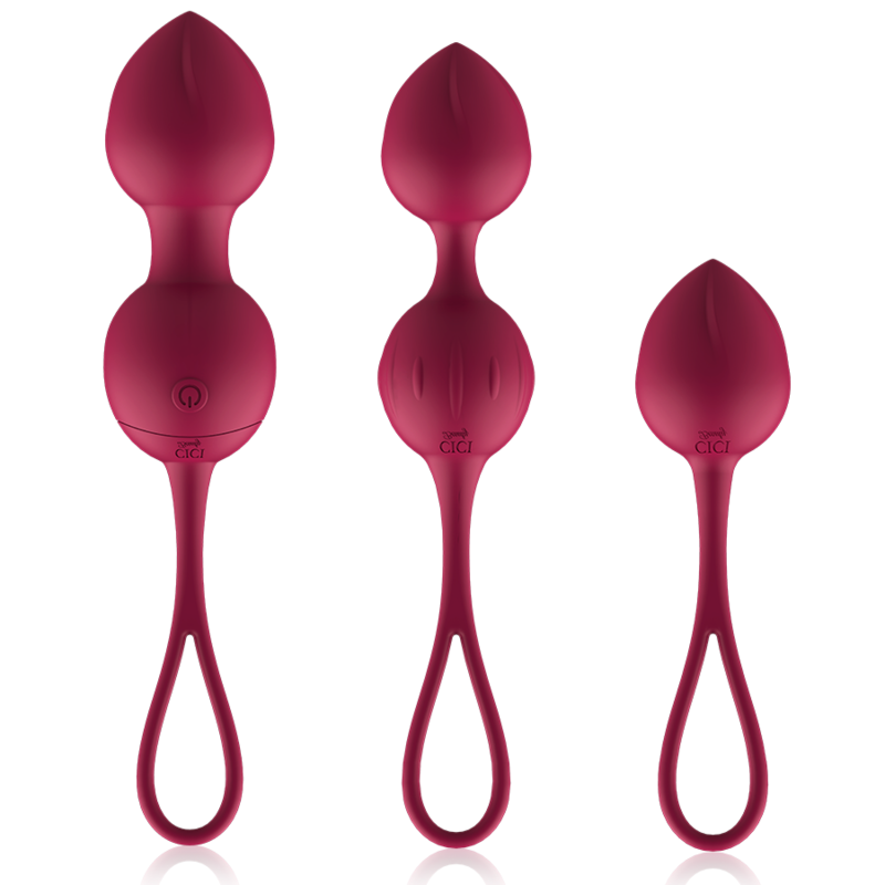 Premium silicone 3 perles de kegel vibrantes télécommande