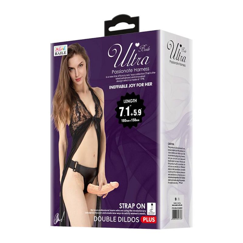 Ultra passionné double godes avec harnais