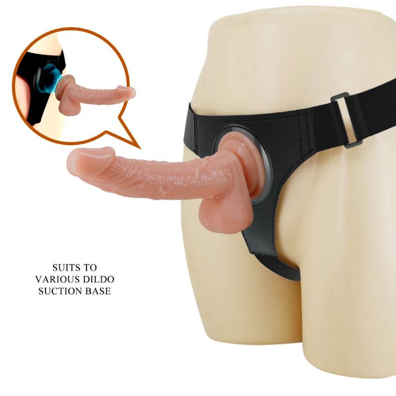 Slip harnais harnais universel avec gode kevin 19 cm naturel