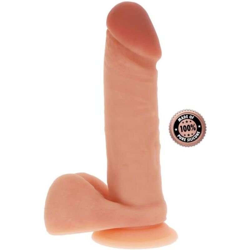 Gode en silicone 20,5 cm avec balles peau
