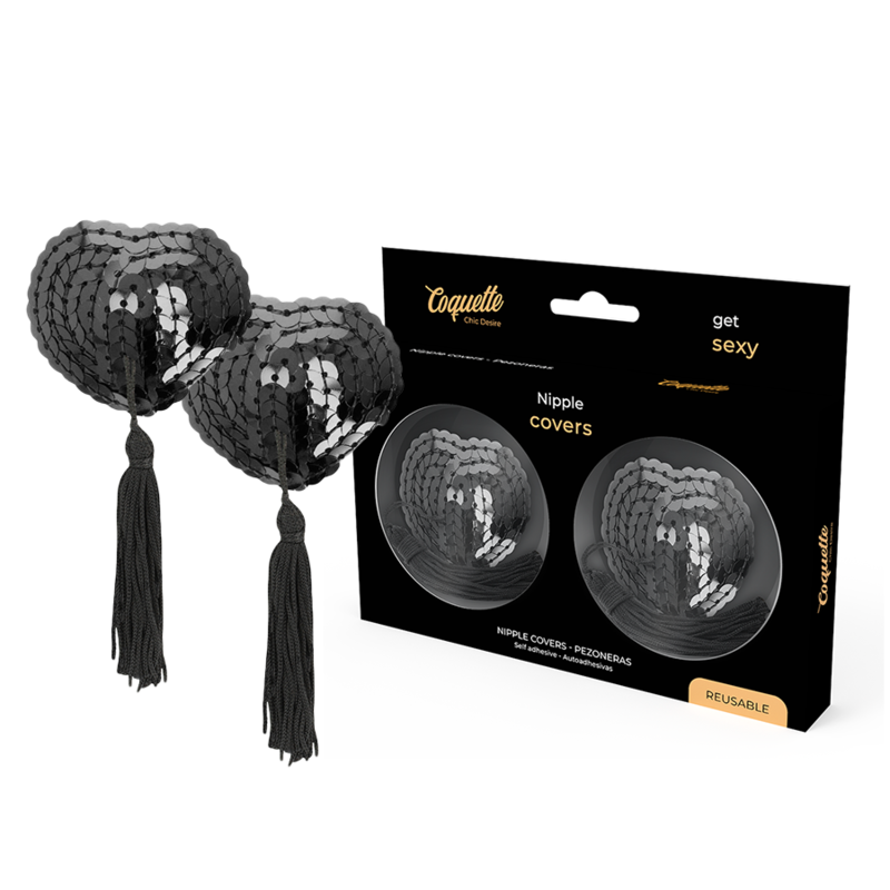 Cache-malins  paillettes noires