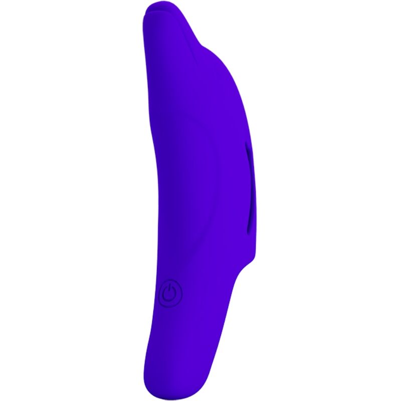 Puissant stimulateur de doigts bleu foncé delphini
