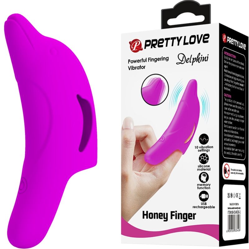 Puissant stimulateur de doigts violet delphini