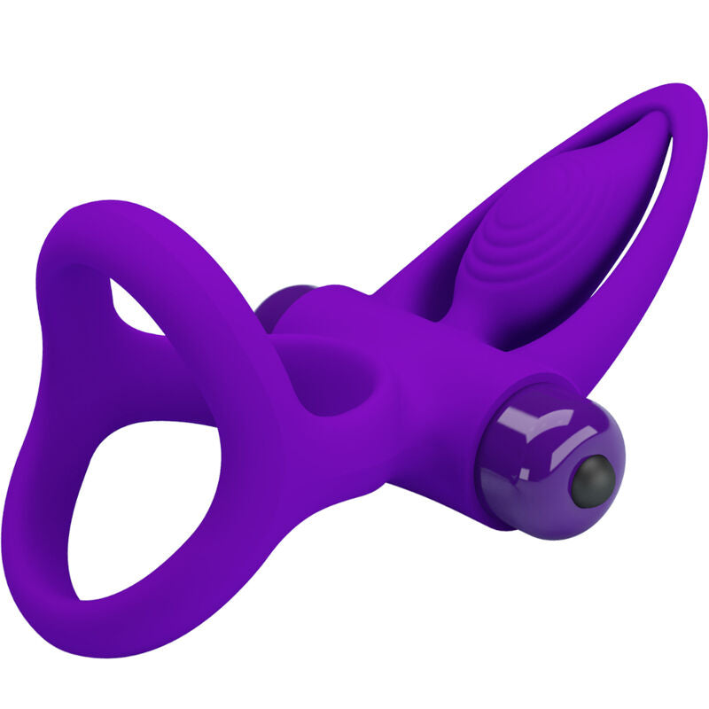 Anneau vibrateur 10 vibrations silicone violette