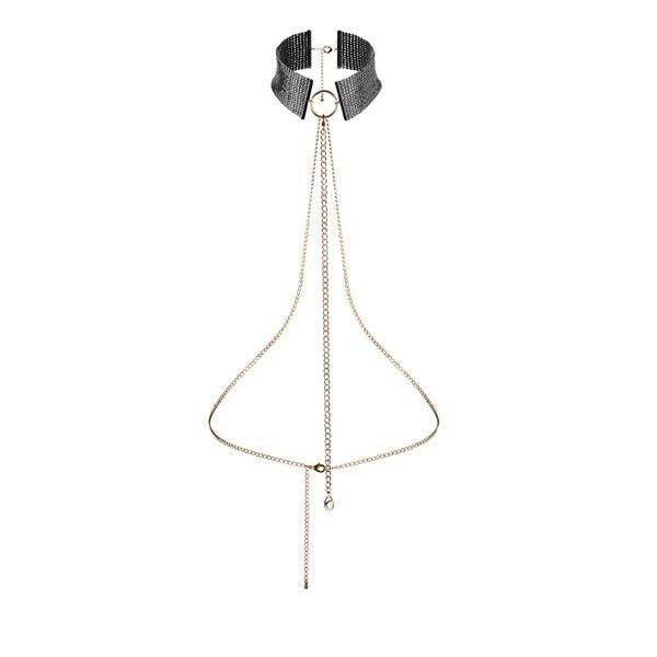 Désir métallique collier métallisé noir