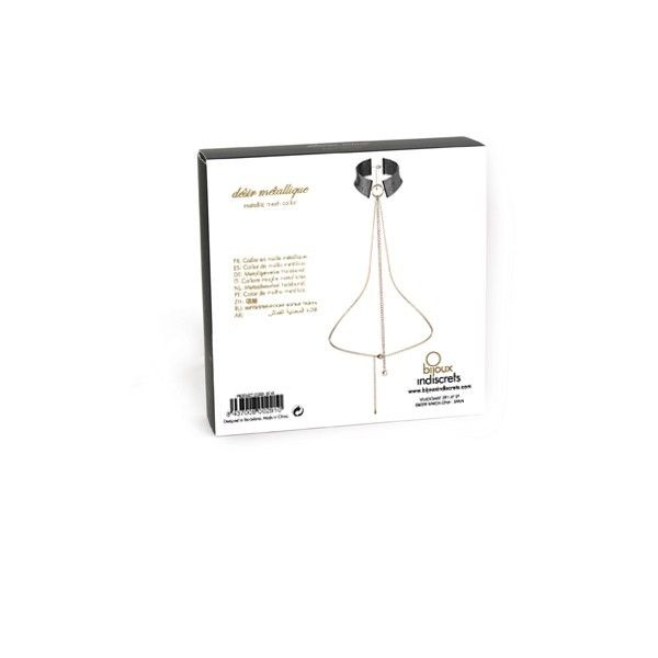 Désir métallique collier métallisé noir