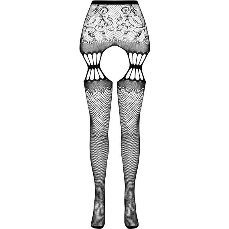 PASSION - S027 BAS BLANCS AVEC JARRETIÈRE TAILLE UNIQUE