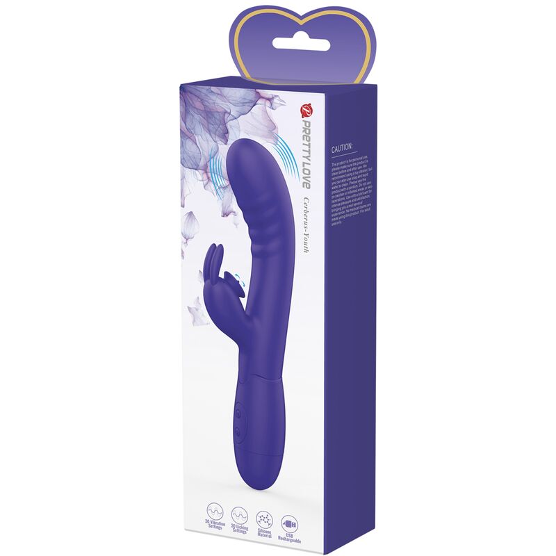 Vibrateur cerberus youth lapin violet