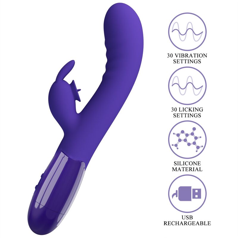 Vibrateur cerberus youth lapin violet