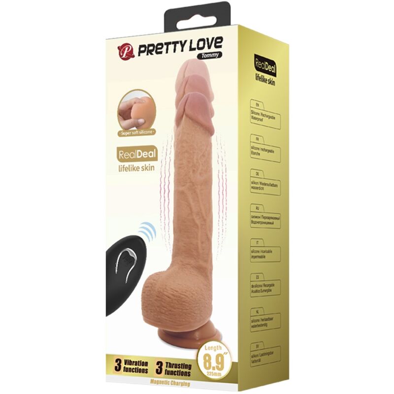 Vibrateur gode réaliste tommy 22.5 cm