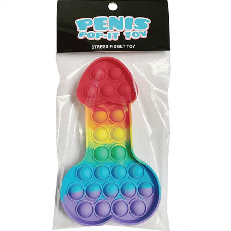 Jouet anti-stress pop-it penis multicolore