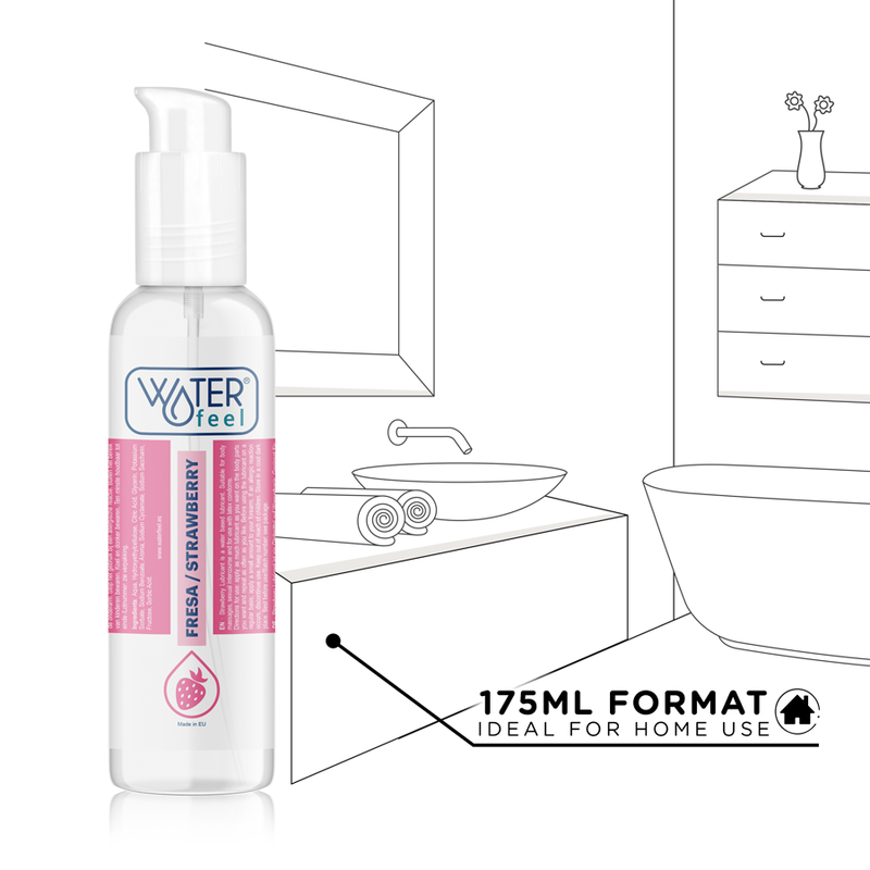 Lubrifiant à base d'eau de fraise 175 ml