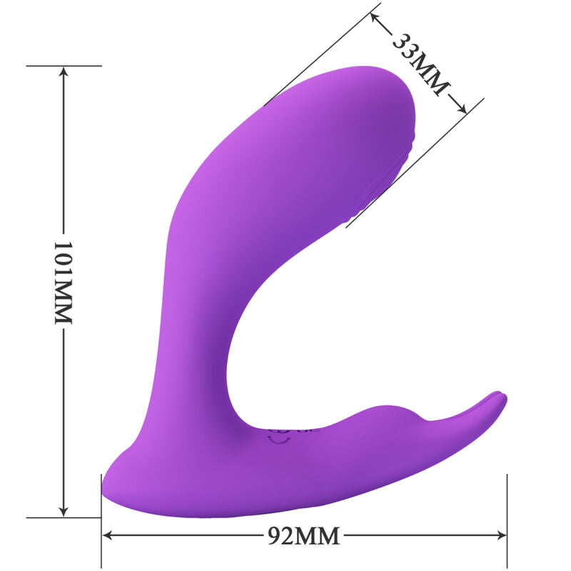 Télécommande à vibration et pulsation idabelle violet