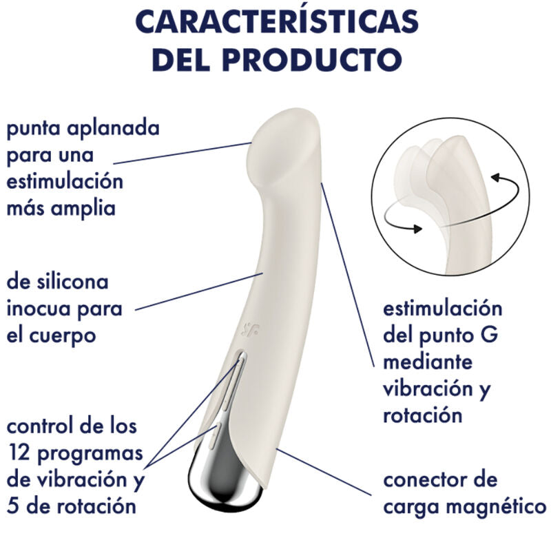 SATISFYER - SPINNING G-SPORT 1 VIBRATEUR ROTATOR BLEU