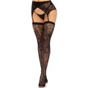 LEG AVENUE - CUISSES DENTELLES & JARRETELLES ROUGE