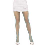 Collants résille lycra bleu