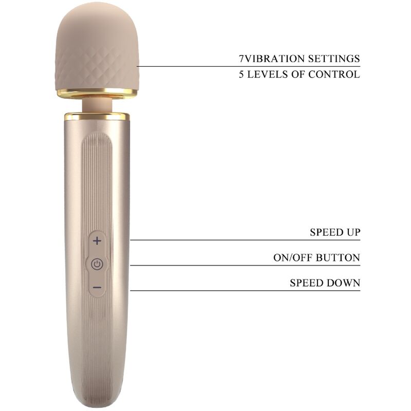 Masseur 7 modes de vibration champagne