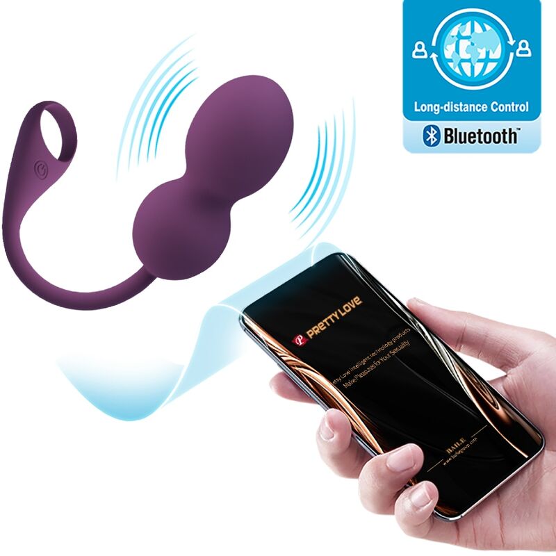 Elvira kegel balls app télécommande violet
