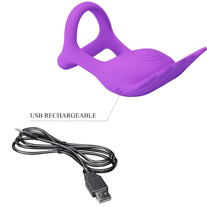 Silas anneau pénis vibrant 7 vibrations silicone violet