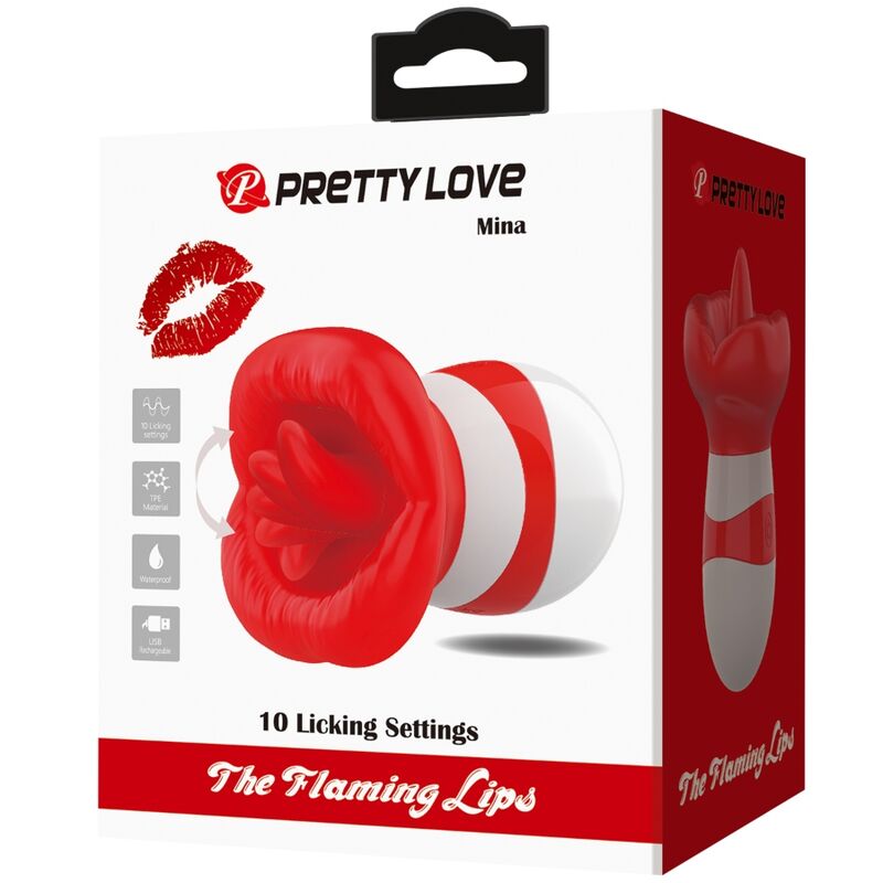 Mina stimulateur de langue rouge clair