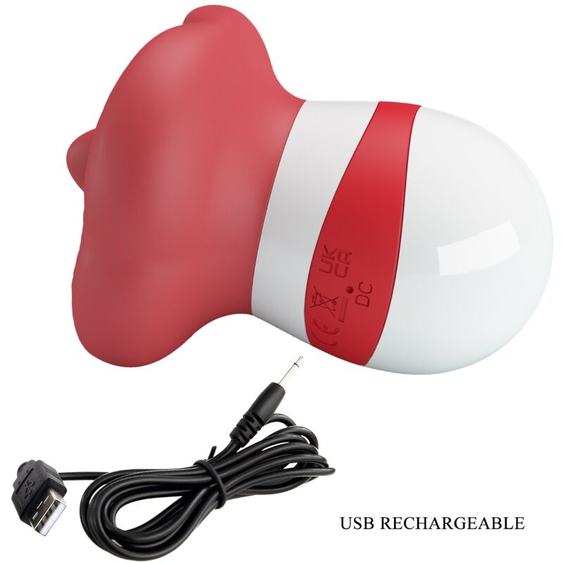 Mina stimulateur de langue rouge clair