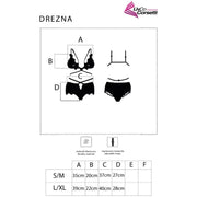 Drezna lc 90733 sujetador + panty negro