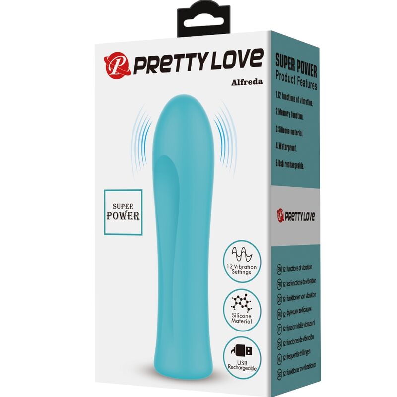 PRETTY LOVE - VIBRATEUR SUPER PUISSANT ALFREDA VERT EAU