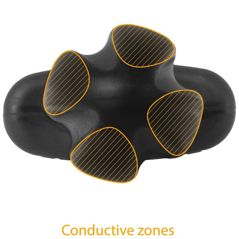 Plug anal tartare quadripolar silicone noir