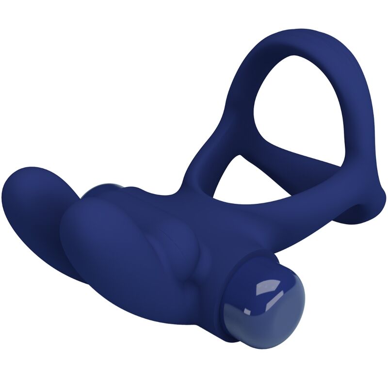 Francisco double anneau vibrant lapin bleu