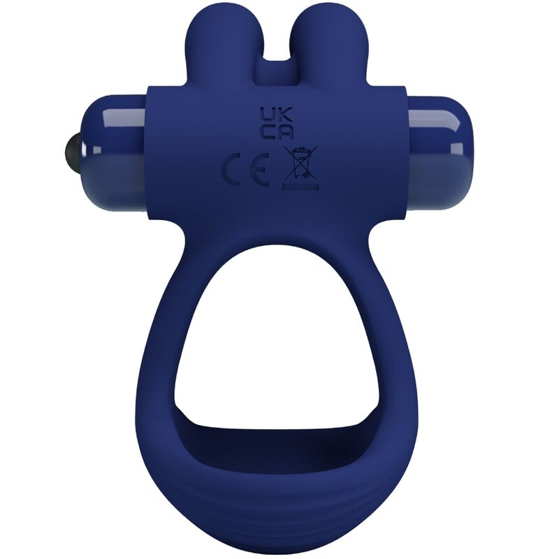 Francisco double anneau vibrant lapin bleu