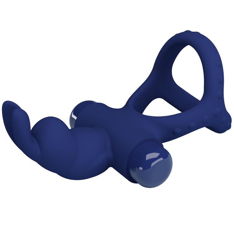 Luchito double anneau vibrant lapin bleu