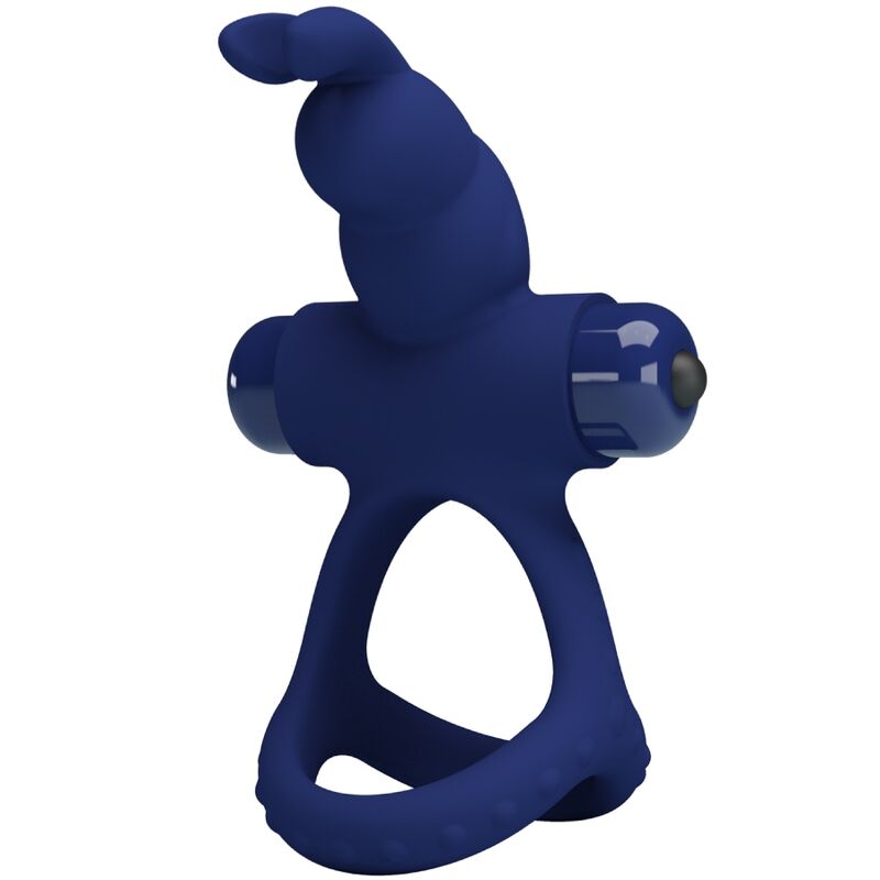 Luchito double anneau vibrant lapin bleu