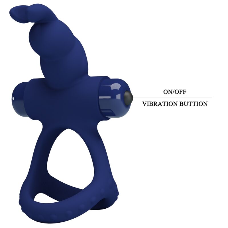 Luchito double anneau vibrant lapin bleu