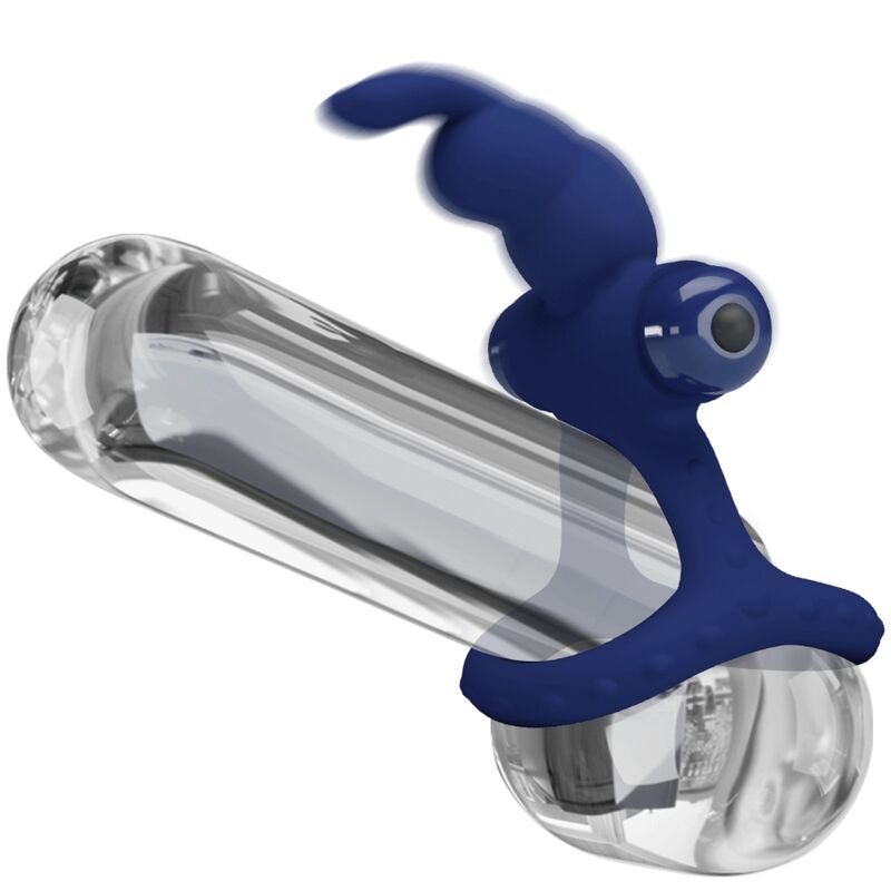 Luchito double anneau vibrant lapin bleu