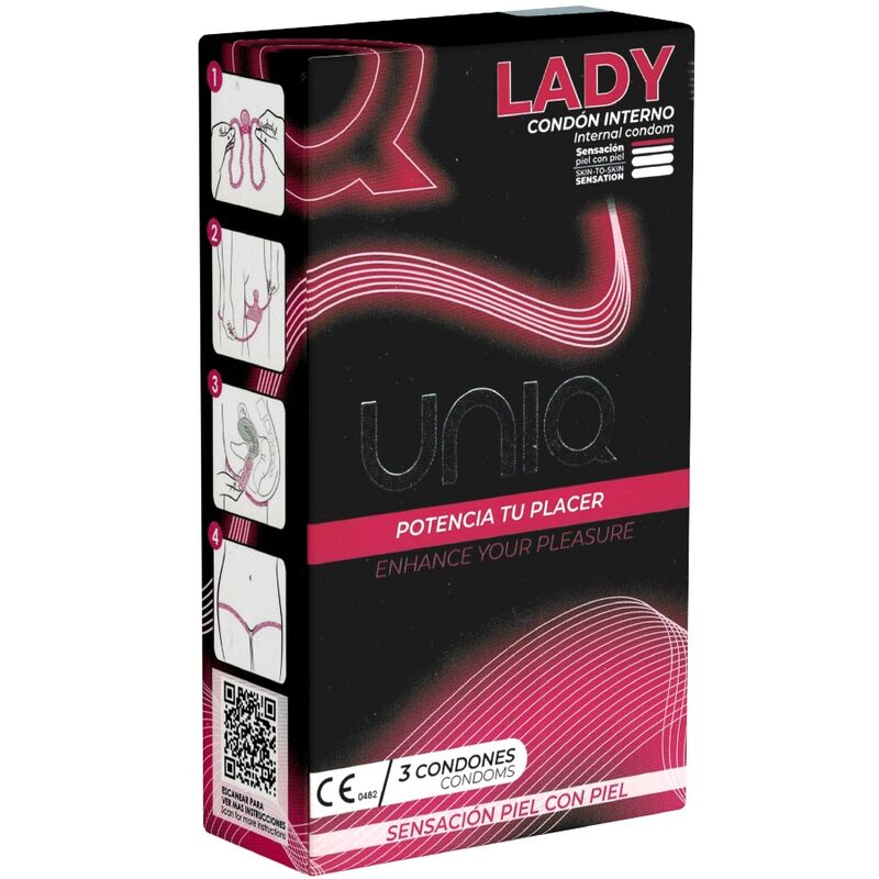 Lady condom préservatifs féminins sans latex avec porte-jarretelles 3 unités