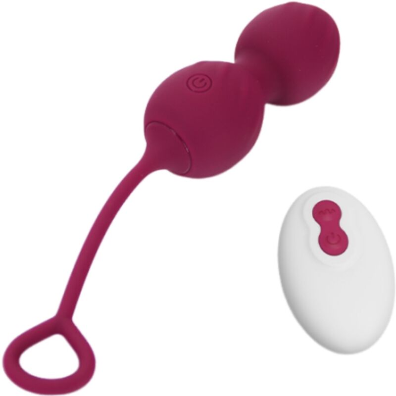 Blossoms haltère vaginale vibration télécommande 10 vibrations rouge foncé