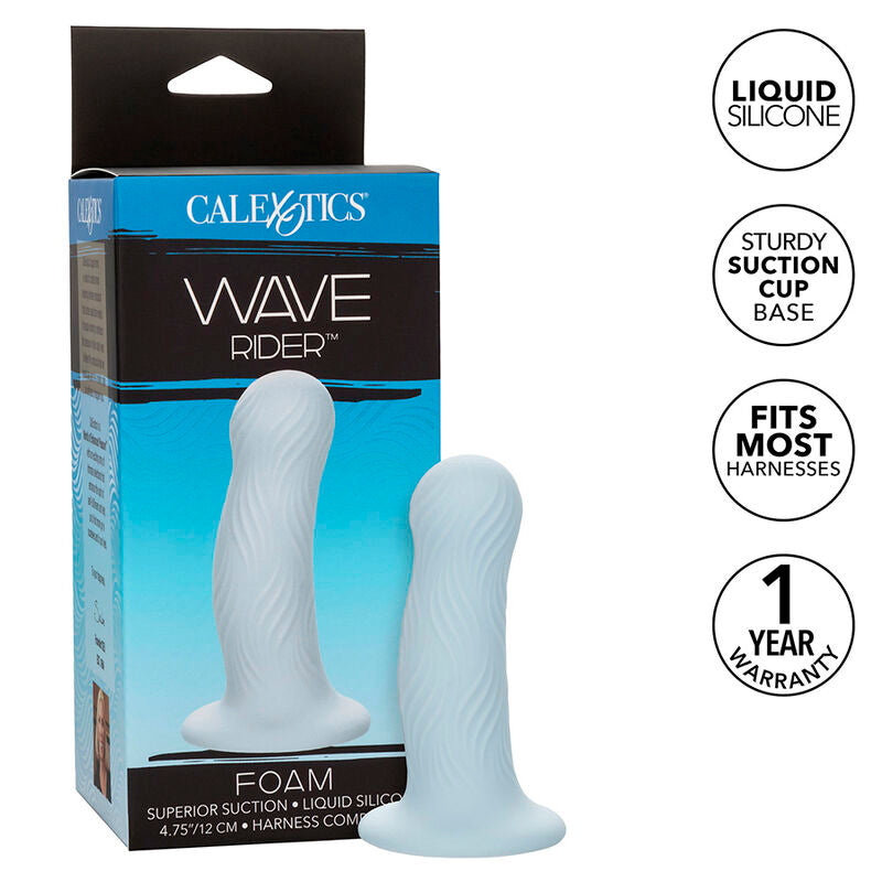 Wave rider plug anal en mousse bleu