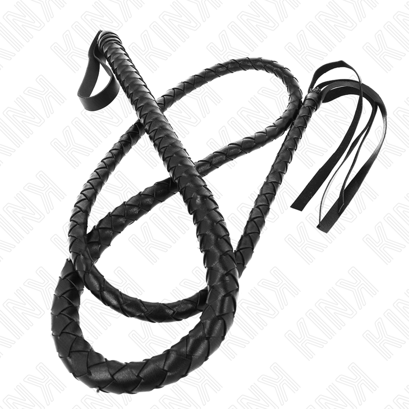 Fouet long serpent noir 210 cm