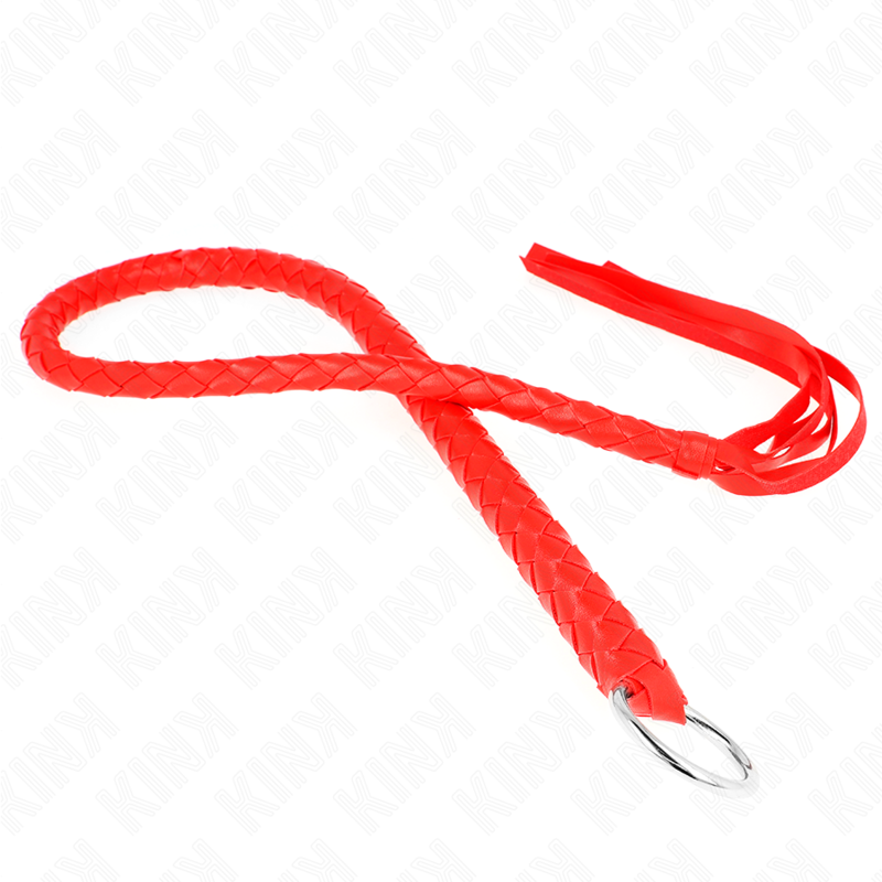Fouet serpent avec anneau rouge 65 cm