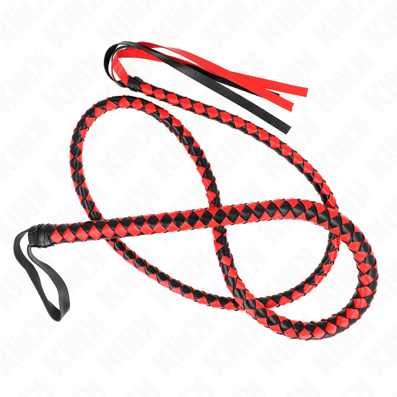 Fouet long serpent rouge 210 cm