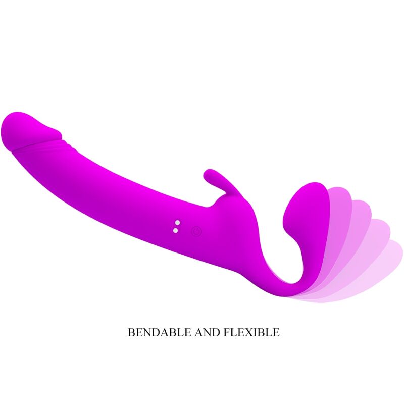 Zanini strapless strap-on 10 vibrations violet