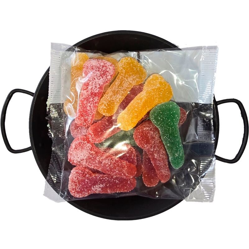Bonbons au sucre  croquer en forme de pénis dans différentes saveurs